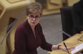First Minister Nicola Sturgeon, giving a Covid-19 update to parliament on January 18.