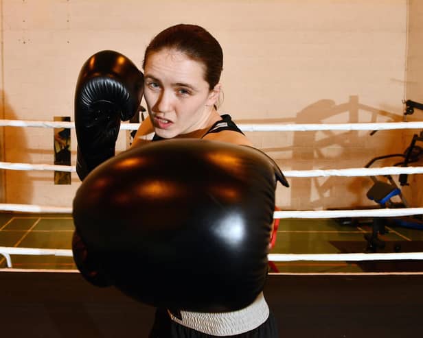 Falkirk Phoenix’s star boxer Stephanie Kernachan (Photo: Michael Gillen)