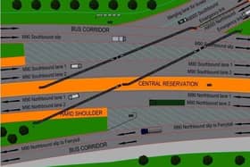 Graphic showing the north barriers alternative position once work is completed.