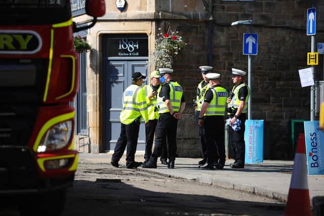 A woman has died from her injuries after she was hit by a lorry in South Street, Bo'ness last Wednesday. Picture: Michael Gillen.