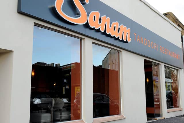 The town's Sanam Tandoori is also in the running for the Restaurant of the Year Stirlingshire category at the 2021 awards.  Pic: Michael Gillen.