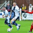 Calvin Miller on the ball against Bonnyrigg Rose Athletic on Tuesday night (Pics by Michael Gillen)