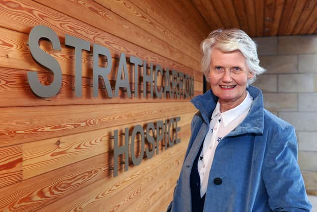 Former Strathcarron Hospice matron Molly Parsons has praised the public for supporting the service throughout the coronavirus pandemic. Picture: Michael Gillen.