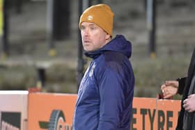 Stuart Hunter on the touchline at Cliftonhill (Photo: Ben Kearney)