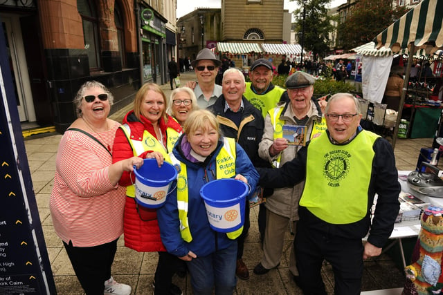 Some of the Rotary Club of Falkirk members who were joint organisers of Charities Day.