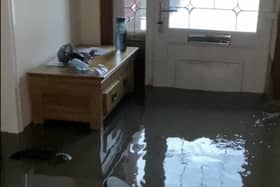 Train driver Martin Wood's house in Maddiston was flooded when the Manuel Burn burst its banks  