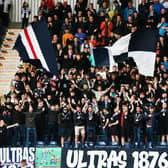 Falkirk fans in the Kevin McAllister Stand - the club's home match against Hamilton Accies next month will be televised (Photo: Michael GIllen)