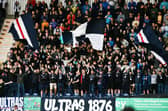 Falkirk fans in the Kevin McAllister Stand - the club's home match against Hamilton Accies next month will be televised (Photo: Michael GIllen)