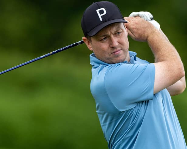 Grangemouth’s Graeme Robertson is pictured playing in the Scottish PGA Championship at Dalmahoy Golf & Country Club on August 27 (Pic by Kenny Smith/Getty Images)