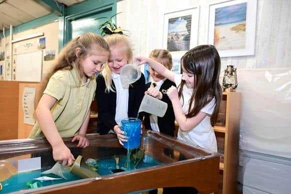 Carronshore pupils were found to be enthusiastic and confident by inspectors.  (Pic: Falkirk Council)