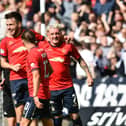 10-08-2024. Picture Michael Gillen. DUNFERMLINE. East End Park. Dunfermline Athletic FC v Falkirk FC. Season 2024 - 2025. SPFL William Hill Championship. Match Day 2. Second goal Falkirk, Callumn Morrison 7.