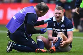 Ex-Falkirk star Finn Russell had to go for a  head injury assessment (Photo: Stu Forster/Getty Images)