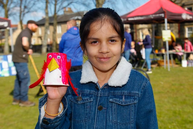 Ajwa, 8, from Grangemouth with her Robin design.