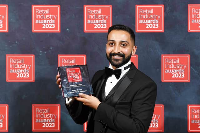 Shop owner Anand Cheema with his Rising Star award
(Picture: Submitted)