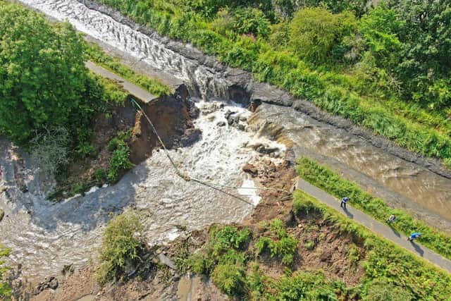 The breach happened in the early hours of last Wednesday morning.  (Pic: Scottish Canals)