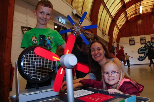 There will be plenty of opportunities for people to get hands on with science like Jack and Abby from Reddingmuirhead during last year's festival.  (Pic: Scott Louden)