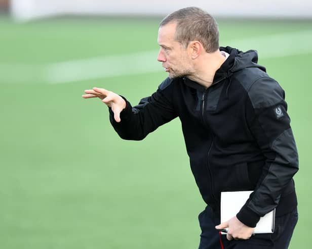 Bo'ness United gaffer Max Christie (Pic by Michael Gillen)