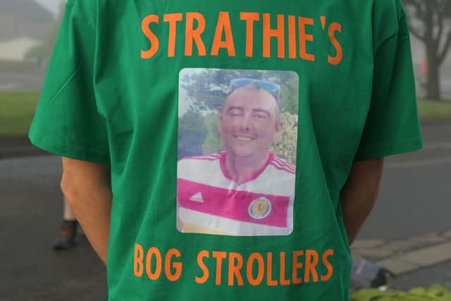 Strathie's Bog Stollers took part in their West Highland Way adventure to honour the memory of their friend Scott Strathie who sadly died of cancer last year