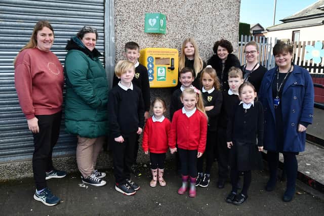 Whitecross Primary School has raised money to buy a defibrillator for the community. Pic: Michael Gillen