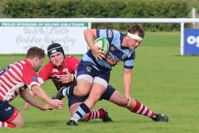 Callum Hunter in action for Falkirk against Peebles (Photo: Gordon Honeyman)