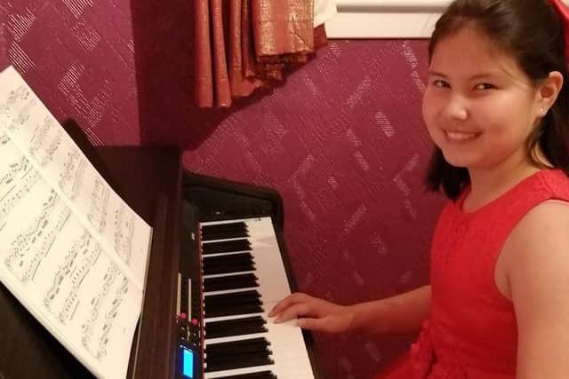 Proffesional pianist Amanda Slater (10), a P7 pupil at Deanburn Primary School in Bo'ness. Contributed.