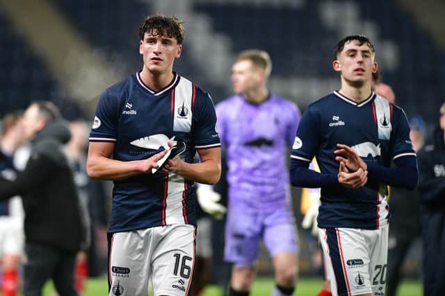 Barney Stewart alongside fellow recently-turned professional footballer Keelan Adams (Photo: Michael Gillen)
