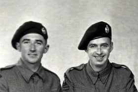 Lance Corporal Alexander Campbell (on left), 261st (Airborne) Field Park Company, Royal Engineers survived the crash landing of his Horsa Glider but was executed the following day by the German Army at Slettebø, near Egersund. Alexander came from Grangemouth and was 24 years old. Pic: Per Johnsen Archive