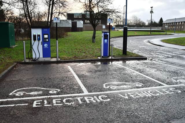 Use of the 20 new charge points has been restricted to NHS fleet vehicles only.  Pic: Michael Gillen.
