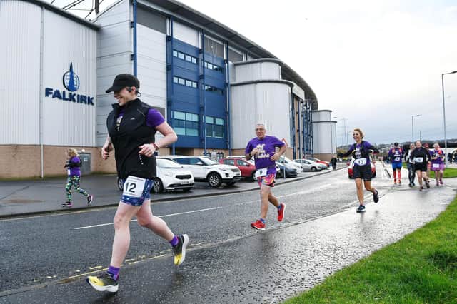 Runners taking part in a self-run half-marathon in Falkirk (Photo: Michael Gillen)