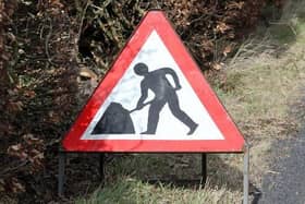 Roadworks sign