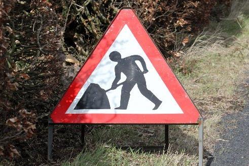 Roadworks sign