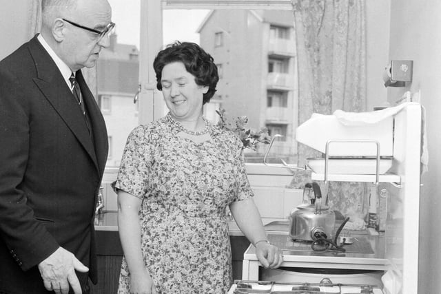 The Lord Provost visits a corporation house at Oxgangs Crescent in June 1965.