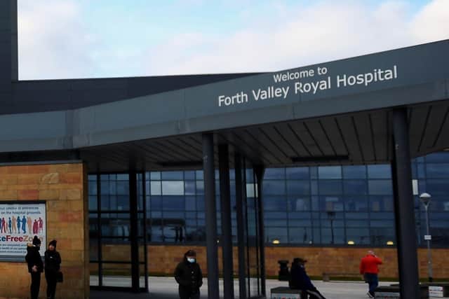 Mitchell behaved in a threatening manner and was caught with a knife at Forth Valley Royal Hospital