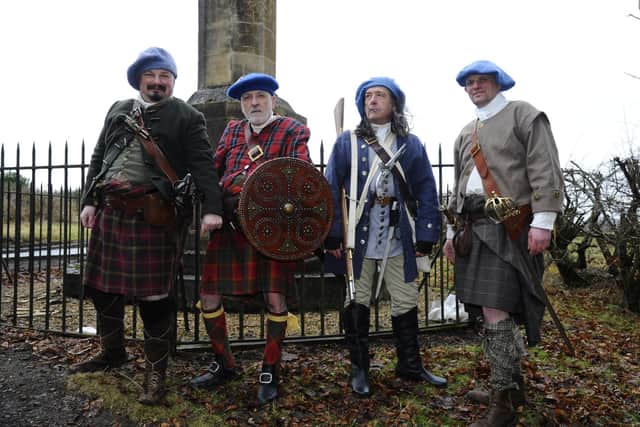 The Battle of Falkirk Muir was fought on January 17, 1746 and every year the event is commemorated with a ceremony at the memorial in Greenbank Road. Pic: Alan Murray