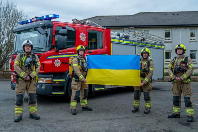 Linlithgow Fire Crew is all set for Saturday's charity walk in aid of Ukrainian firefighters.