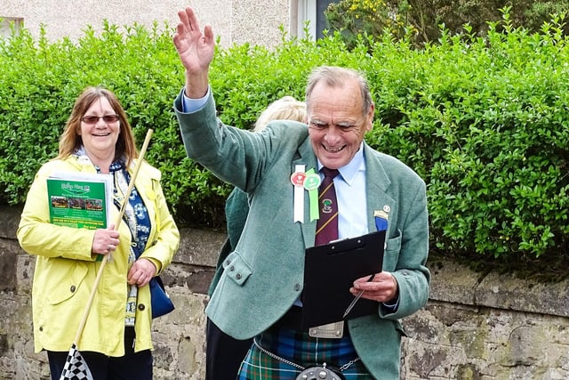 Hector enjoyed many associations thanks to his time as Provost, pictured here at Lanimer Day in Lanark in 2019 judging the floats.