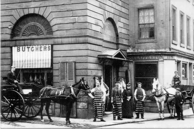 William Brodie's butchers in Falkirk in 1898