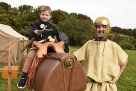 Noah Ehrhardt (3) and Douglas Eckhart of the Antonine Guard.