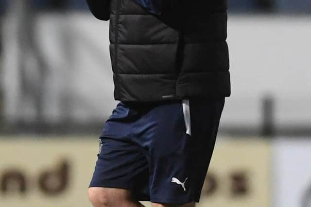 FALKIRK, SCOTLAND - SEPTEMBER 23: Falkirk head coach John McGlynn at full time during a SPFL Trust Trophy match between Falkirk and Partick Thistle at the Falkirk Stadium, on September 23, 2022, in Falkirk, Scotland. (Photo by Craig Foy / SNS Group)