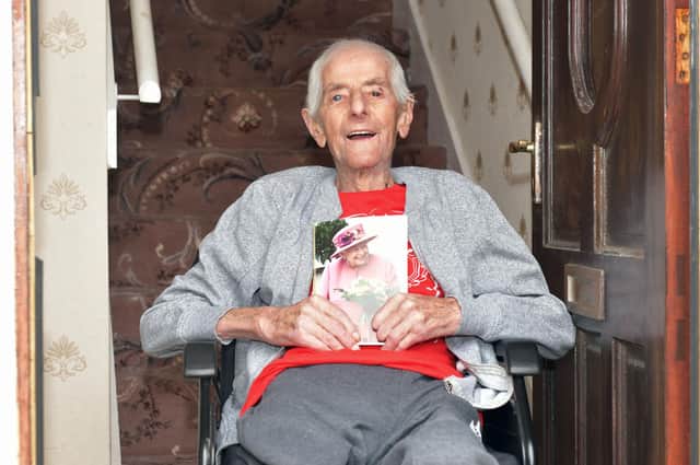 Falkirk resident Malcolm Finlayson, originally of Camelon, is celebrating his 100th birthday. Picture: Michael Gillen.