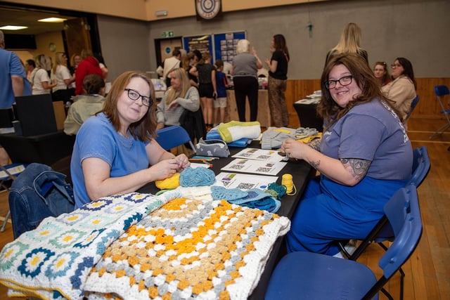 Time to get crafty at the crochet stall.