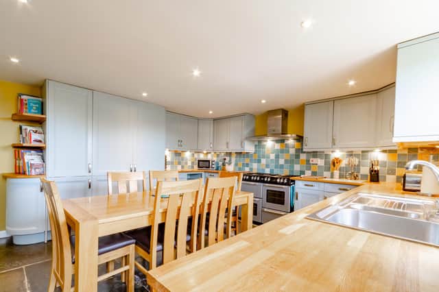 The kitchen/ dining room.