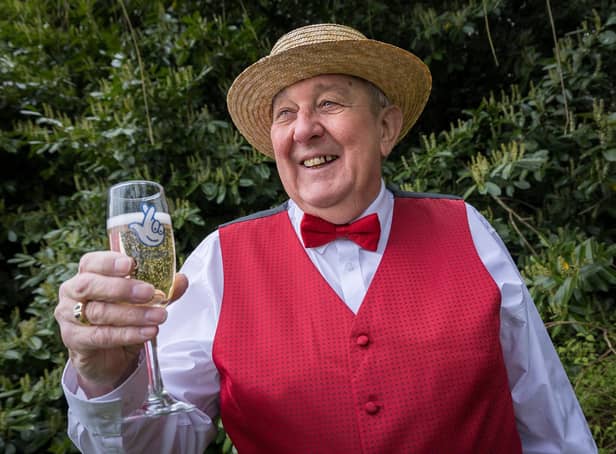 Falkirk Lottery winner John Wallman celebrates his million pound success
