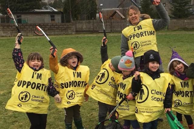 Young Scots are also being challenged to take part in the Litter League.
