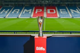 The Scottish Women's Cup trophy with it's new sponsorship (Picture: Colin Poultney/SWF)