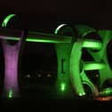 The Falkirk Wheel turned green this festive season to highlight the vital work of Childline
(Picture: Martin Shields)