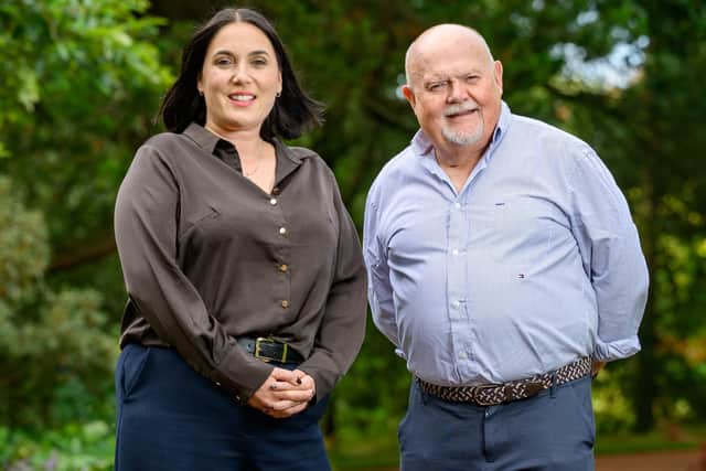 New CEO Louise Reeves joins Clyde Munro Dental founder Jim Hall (Picture: Submitted)