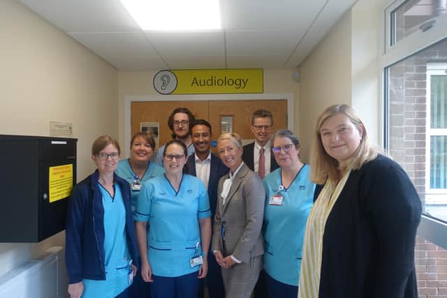 Members of NHS Forth Valley's audiology team met with Jenni Minto, Minister of Public Health and Women’s Health, during a recent visit.  (Pic: NHS Forth Valley)