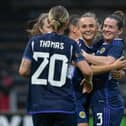 Kerr celebrates her goal (Photo: Craig Foy/SNS Group)