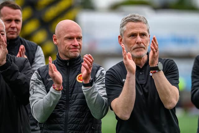 Club legends Brown Ferguson and Gary Naysmith (Photo: Michael Gillen)